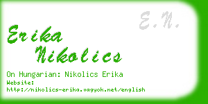 erika nikolics business card